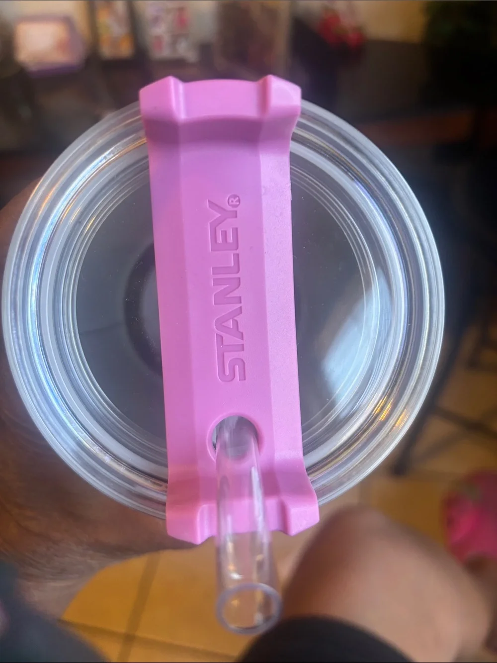 Stanley Pink Travel Tumbler with Clear Straw